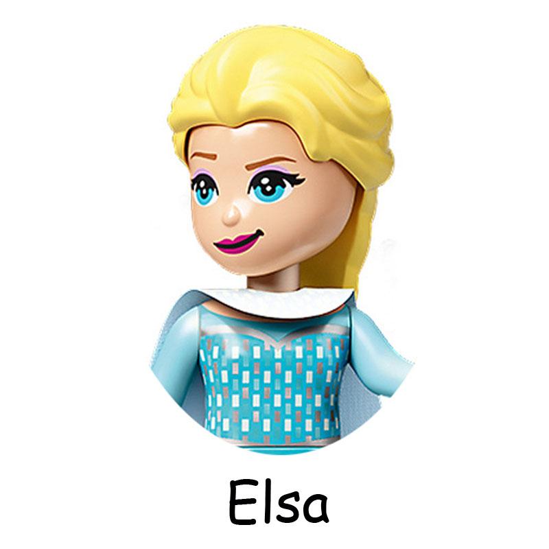 Нетоксичные сказочные принцессы дети Белль Чудовище Золушка Анна Оливия Модель Фигурка Блоки Конструктор Строительные Кирпичики Игрушки Для Детей