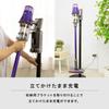 Denkyosha ZEPEAL Stick Vacuum Cleaner Stand, Storage, Easy Assembly, Slim, Dyson Compatible, DCS-M10N-BK