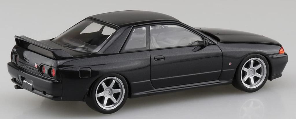AOSHIMA The Snap Kit Series Nissan R32 Skyline Custom Wheel Pearl Plastic Model 1/32 GT-R (Черный металлик) Цветовая кодировка № 14-SP3