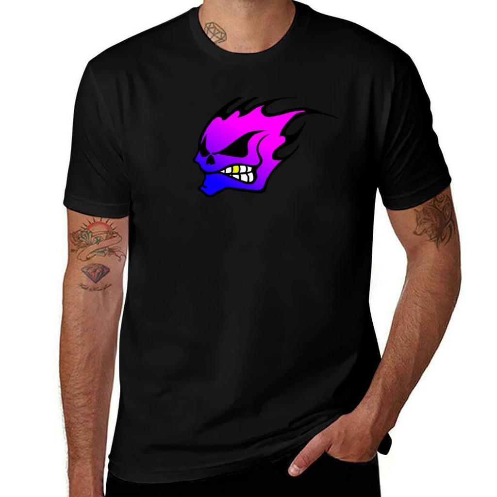 SkullHead Golden Tooth T-Shirt Work Casual Loose Fit T-Shirt
