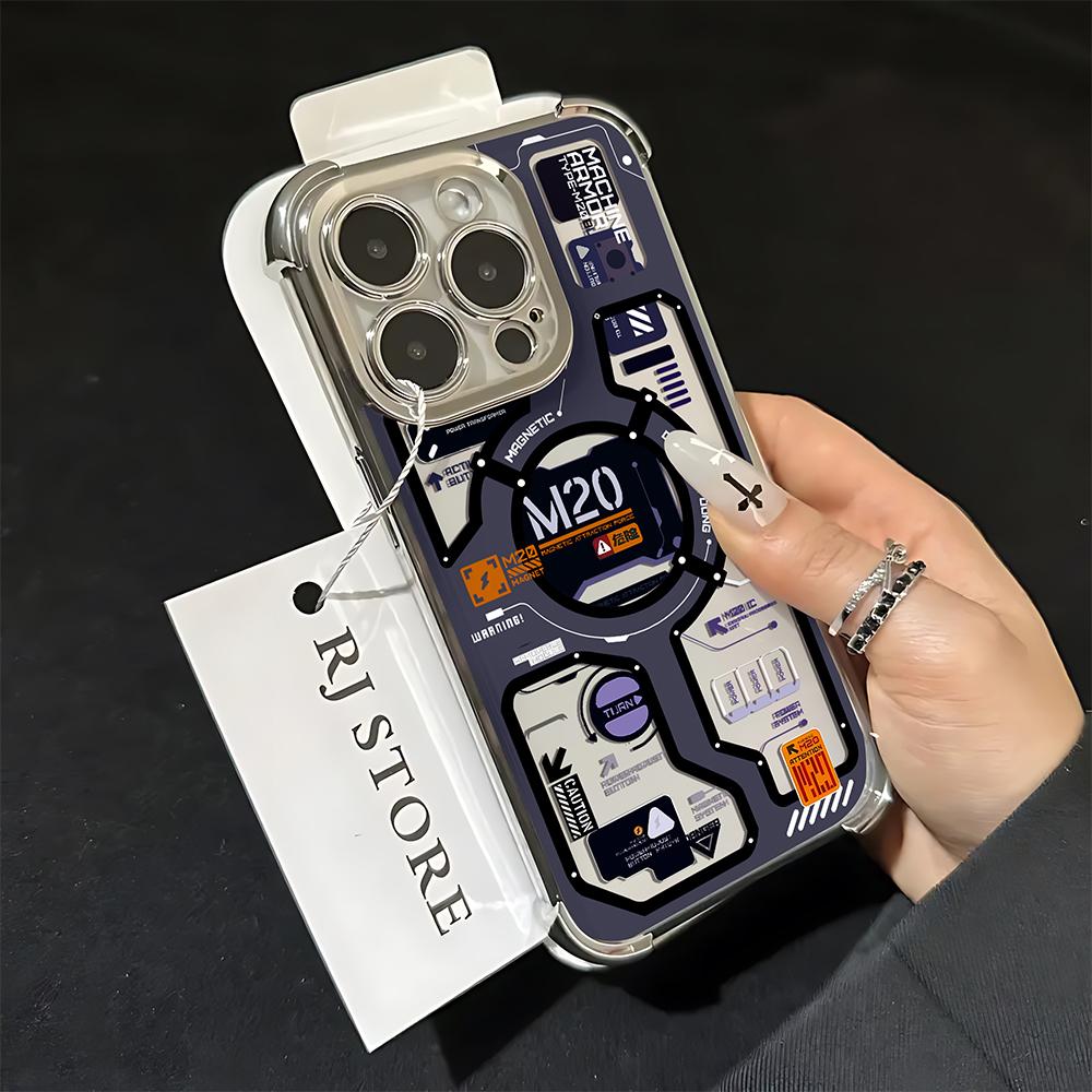Горячий Новый M20 Circuit Lable Покрытие Чехол для Телефона Для iPhone 16e 16 15 14 13 12 11 Pro Max XR XSMax Plus Противоударный Подушка Безопасности Задняя Крышка