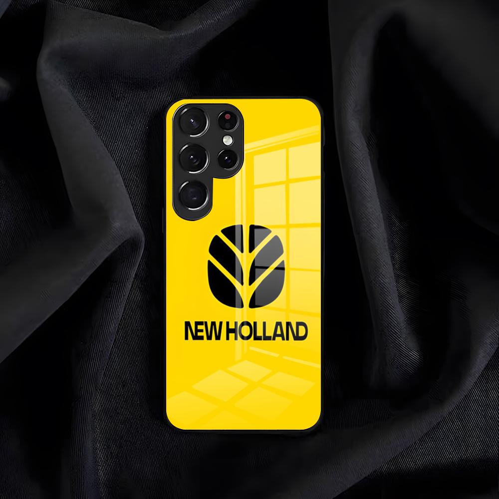 Чехол для телефона с трактором N-New H-Holland для Samsung S26 S25 Edge S24 S23 S22 S21 S20 Ultra Plus FE Стеклянная крышка