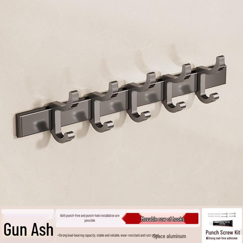 Металлический без сверления Комбинированная полка и вешалка для полотенец для ванной