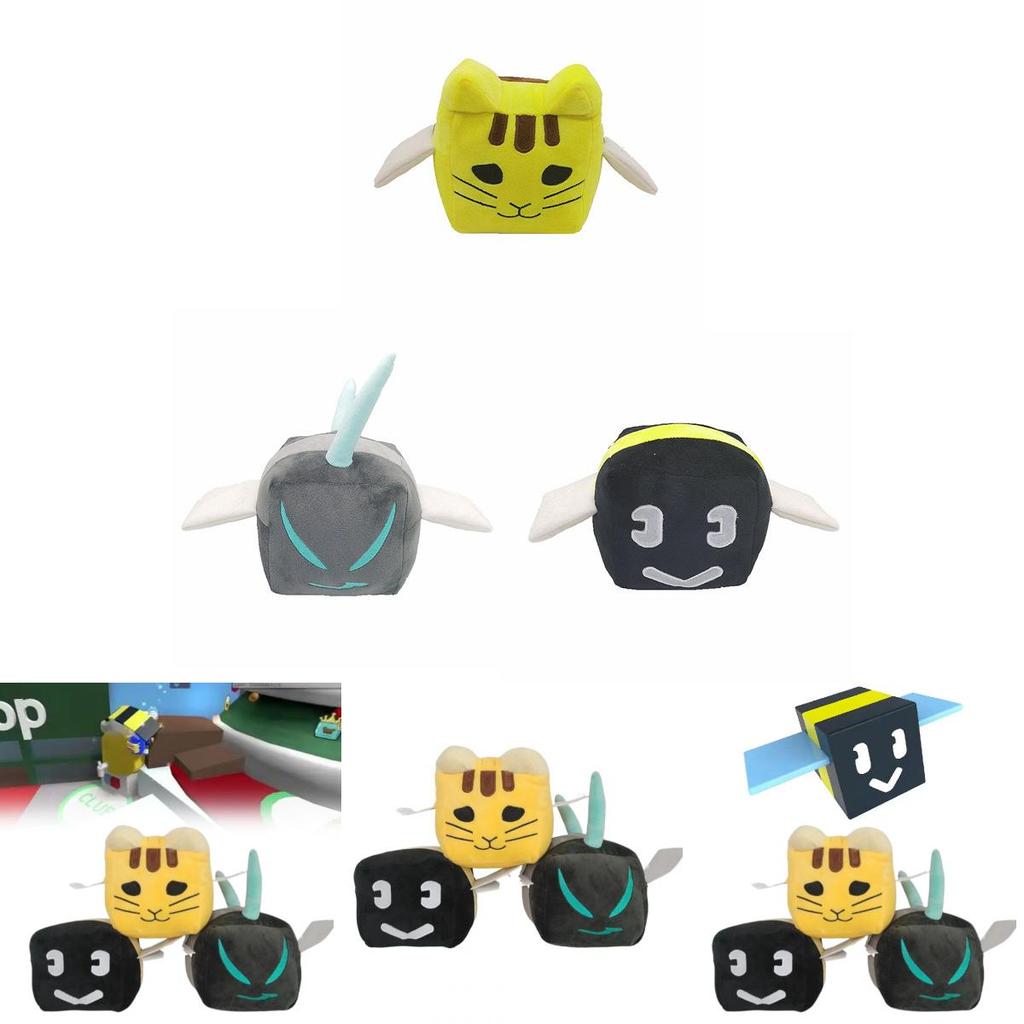 Плюшевая игрушка-кошка Bee Swarm Simulator из коротковорсового плюша для детей и коллекционеров