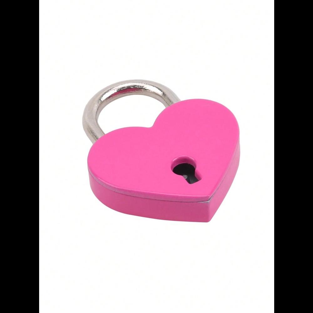 Красочный металлический навесной замок в форме сердца с ключом, аксессуары для сумки, замок любви, ключи-скелеты, навесной замок в форме сердца, милый маленький металлический замок в форме сердца