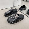 Top Quality Women Slippers Platform Diamond Decoration Sandals Wedges Shoes Outdoor Clogs Slipper Ladies Flip Flops Garden Shoes