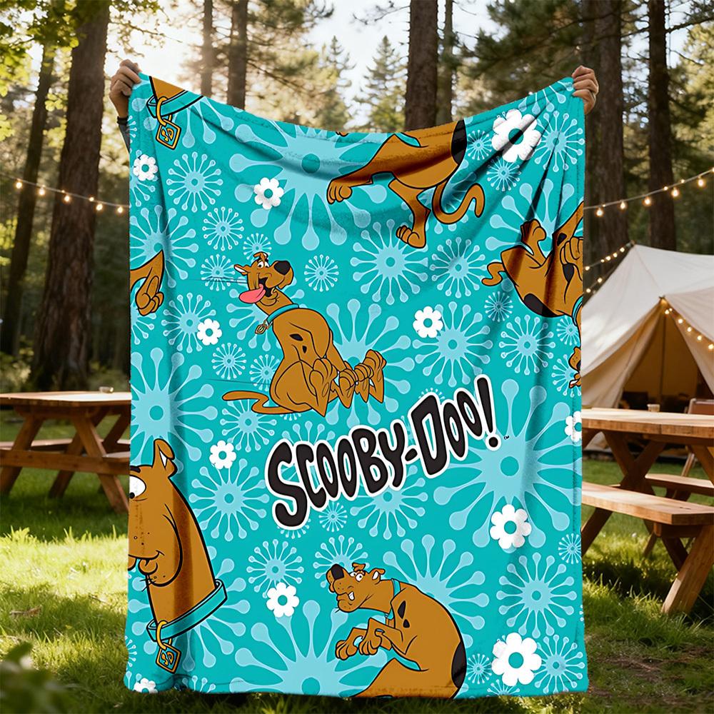 1 шт. Плед Scooby-Doo для улицы, легкий фланелевый, мягкий и теплый, для использования в любое время года, для дивана, на открытом воздухе018