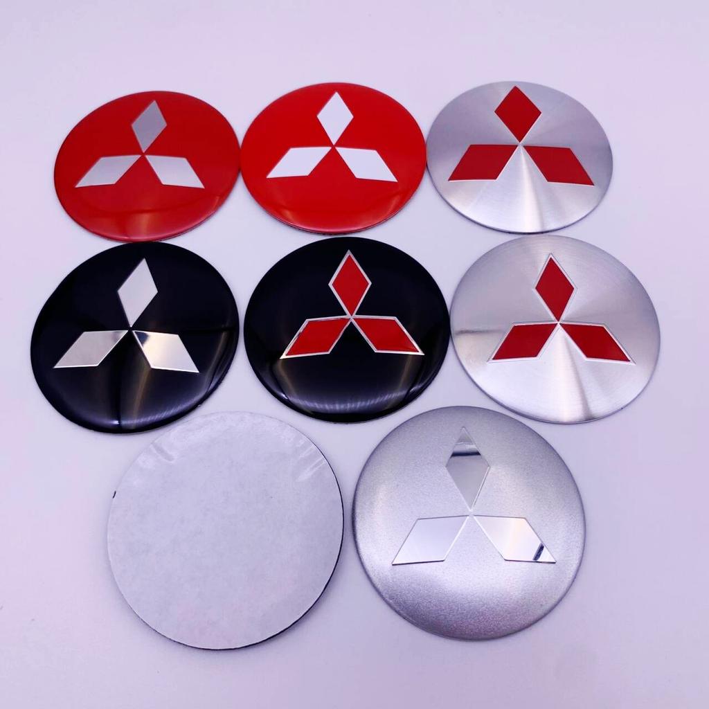 4pcs 56mm Aluminium Car Wheel Center Caps Sticker for Mitsubishi ASX Lancer L200 Pajero Outlander Eclipse Galant Ralliart