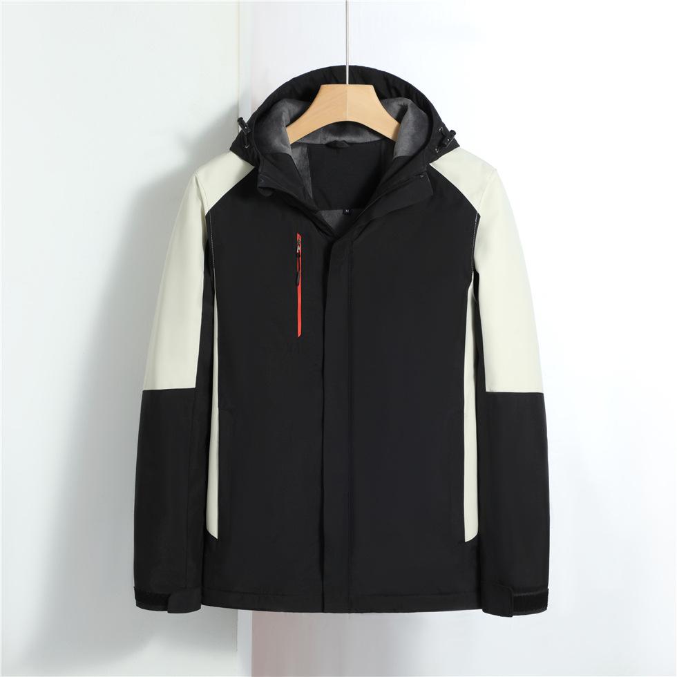 Осенне-зимние мужские и женские ветрозащитные и морозостойкие куртки из меха серебристой лисицы, парные куртки с цветными блоками, рабочая одежда для персонала на открытом воздухе