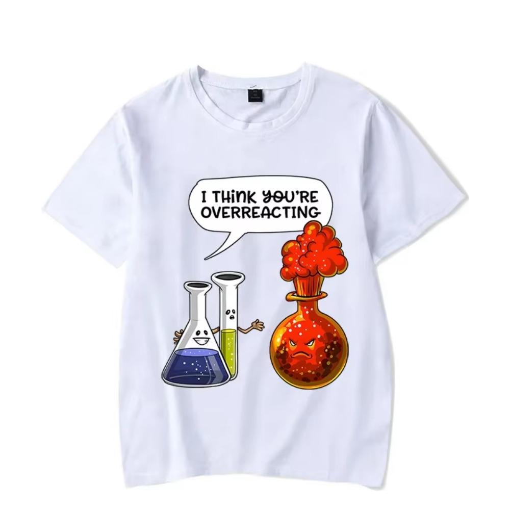 Новая трендовая летняя мода мужская женская футболка Химия Ты преувеличиваешь Смешные мужские футболки оверсайз Топы с коротким рукавом Футболка