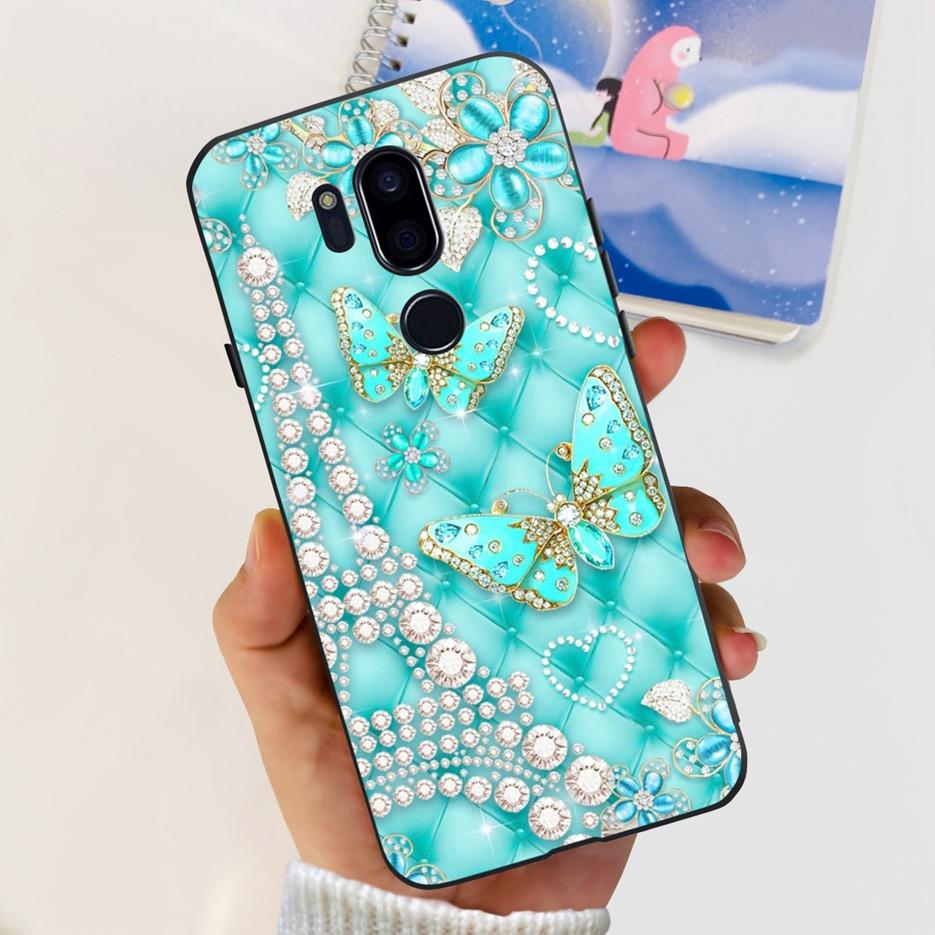 For LG G7 thinQ Case G710EM LM-G710 G710 Luxury Painted Cover Soft Silicone Phone Cases For LG G7 ThinQ Back Covers 6.1'' Bumper