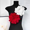 1PC Chest Flower DIY Cloth Sticker Decoration Corsage Sewing Polyester 3D Flower Applique Wedding Dress Accessories