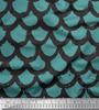 Синяя японская креп-сатиновая ткань с принтом под кожу рыб и животных, 1 метр 42 дюйма