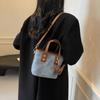 Women's Bag Retro Niche Hand Carrying Bucket Bag Women's 2025 Autumn Contrasting Color Fashion Shoulder Bag High-end Messenger