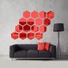 12Pcs 3D Hexagon Acrylic Mirror Wall Stickers DIY Art Wall Decor Stickers Living Room Mirrored  Sticker Gold Home Decor
