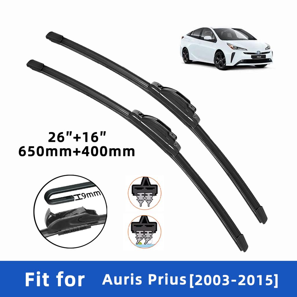 Щетки стеклоочистителя для Auris Prius 2003-2015 Передняя двойная резиновая полоска Щетки стеклоочистителя Щетки для лобового стекла Аксессуары для окон ветрового стекла