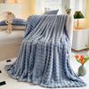 White Luxury Imitation Fur Plush Blanket Warm Super Soft Blankets Bed Sofa Cover Fluffy Throw Blanket for Bedroom Couch Travel