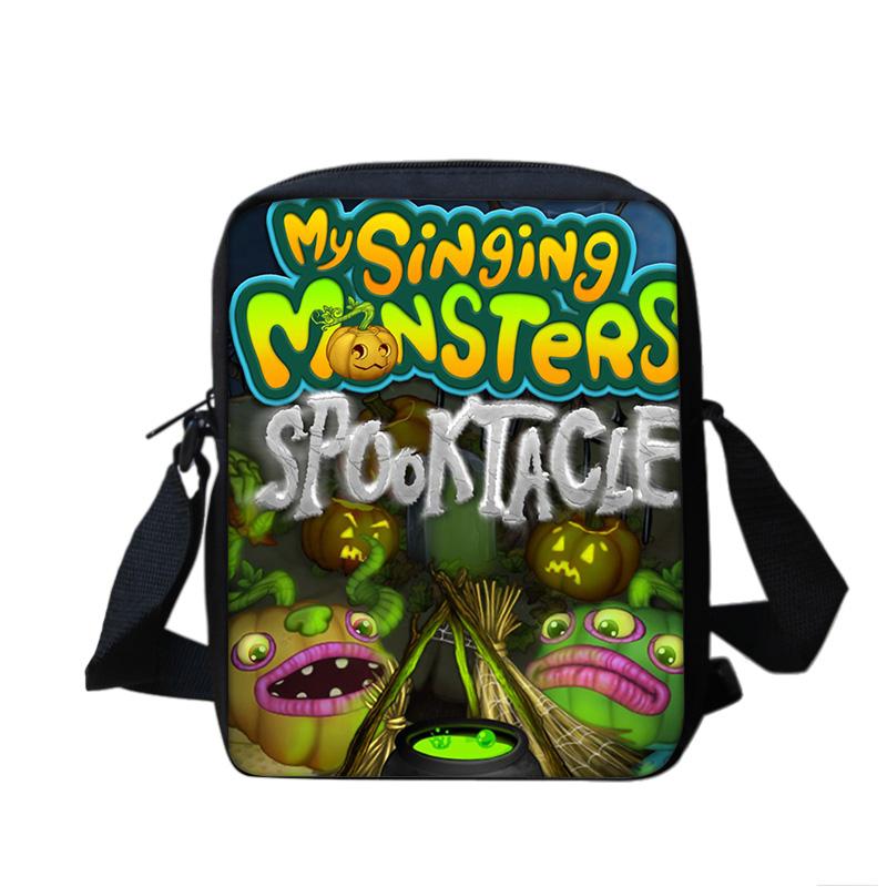 Сумка My Singing Monsters Игровая Мультяшный Принт Большая Вместимость Новая Детский Сад Начальная Школа Мальчики и Девочки
