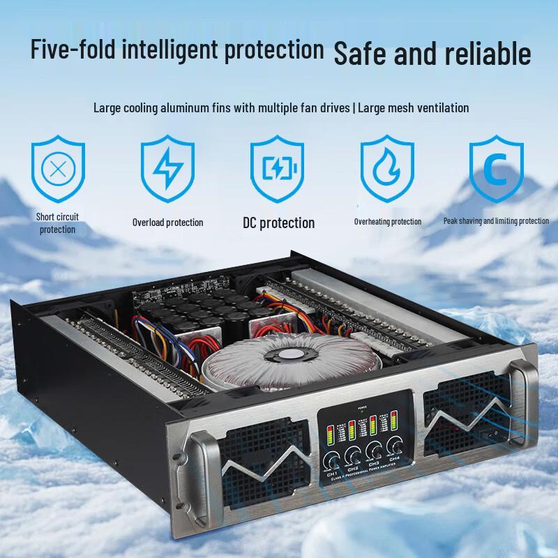 Weishu A-12-2850 2-Channel Professional Pure Power Amplifier (CN version)