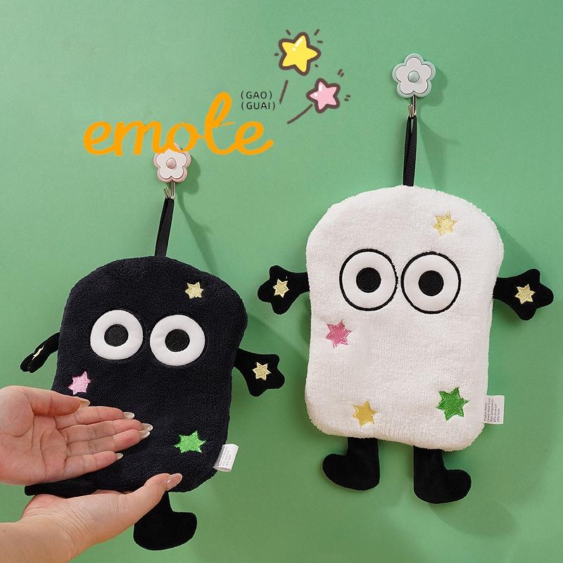 Cute Cartoon Hand Towel Hanging Towels Double-thickness Hand Towels for Bathroom Kitchen Interesting Children's Towels