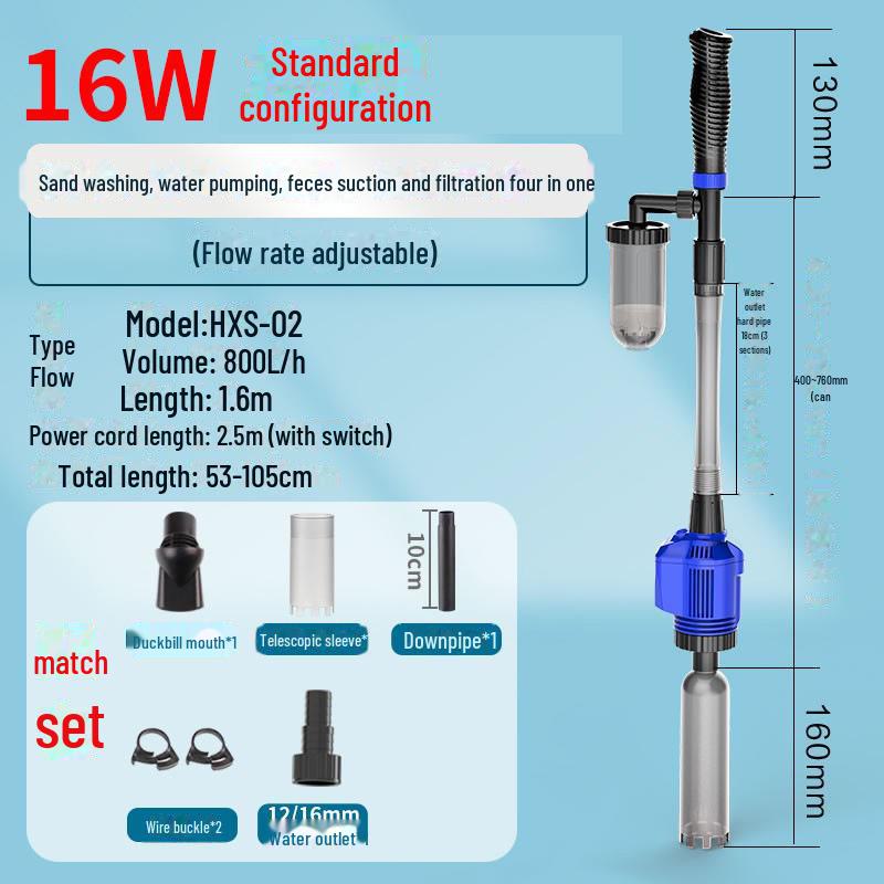 Электрический водосменник и пескомойка Sensen: Автоматический очиститель аквариума