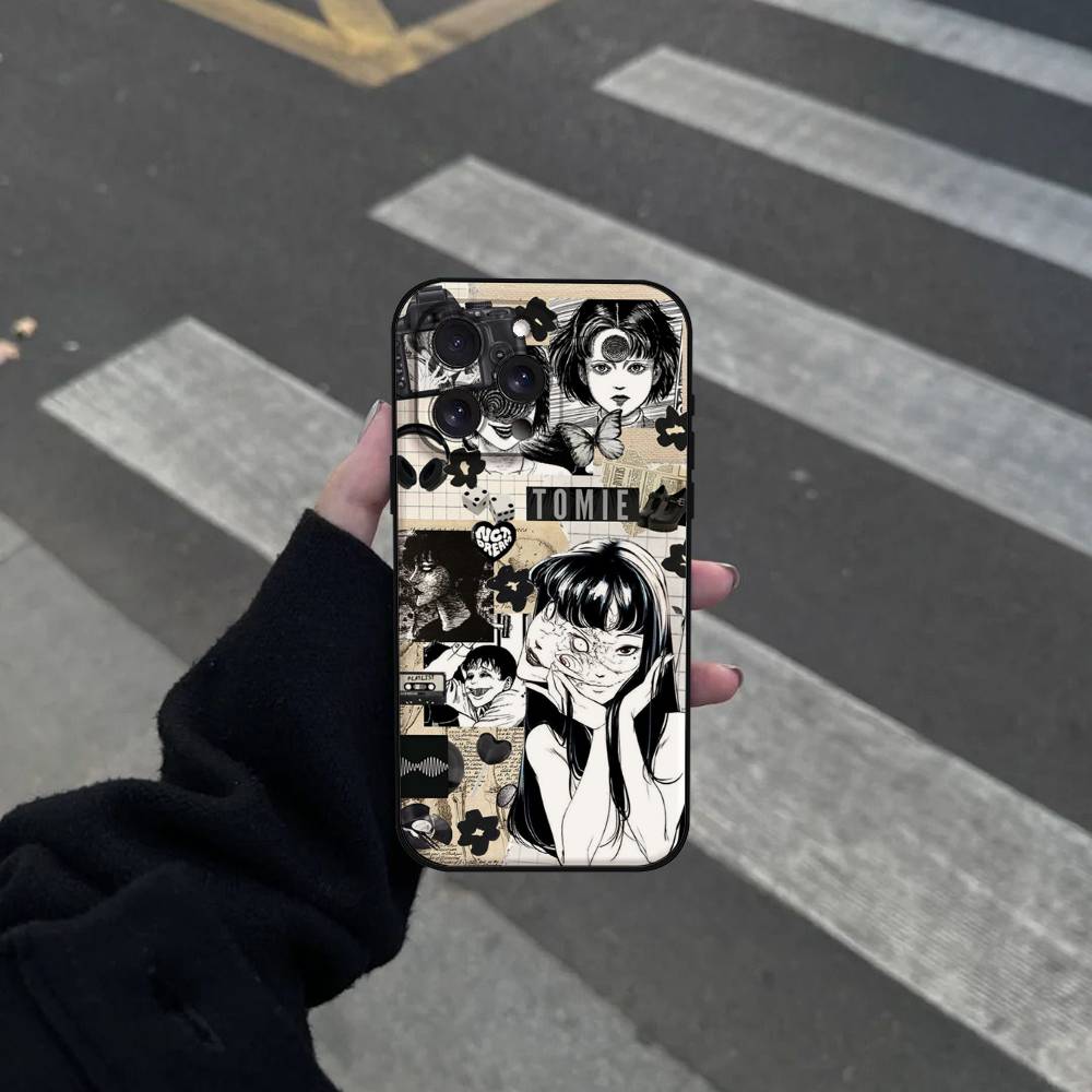Аниме Джунджи Ито Ужасы Хоррор Чехол для Телефона Для IPhone 17 16 15 14 13 12 11 PRO MAX PLUS Mini ТПУ Мягкий Приятный для Кожи Чехол