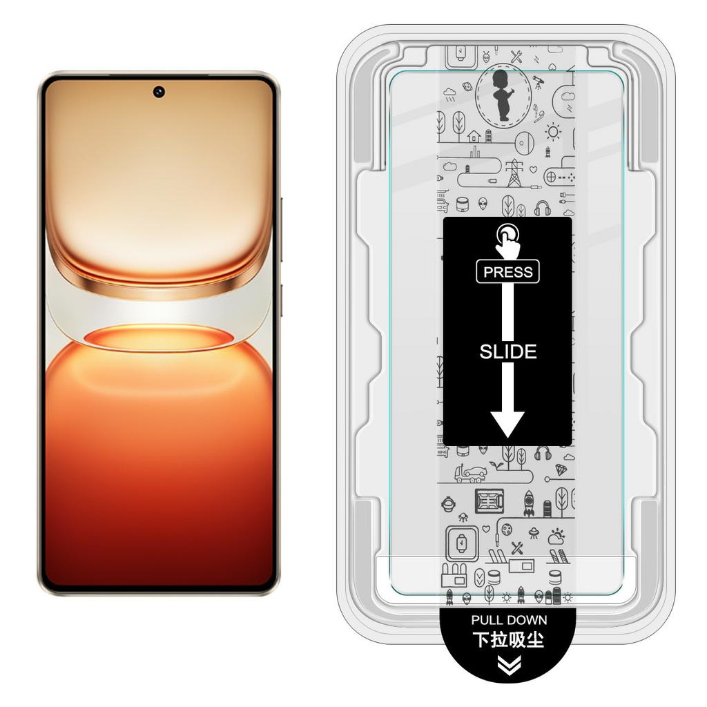 Защитное стекло IMAK серии H для vivo iQOO Z10 Turbo 5G/Z10 Turbo Pro 5G/Y300 GT 5G Пленка для установки без пыли (Разблокировка отпечатком пальца)