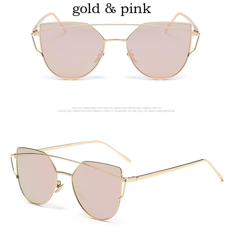 Розовые винтажные зеркальные женские солнцезащитные очки «кошачий глаз», брендовые дизайнерские женские солнцезащитные очки с двойными лучами в стиле ретро Feminino