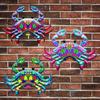 Crafts Iron Art Artwork Statue Sculpture Metal Crab Wall Art Hanging Ornament Garden Decoration Home Decoration Indoor Outdoor
