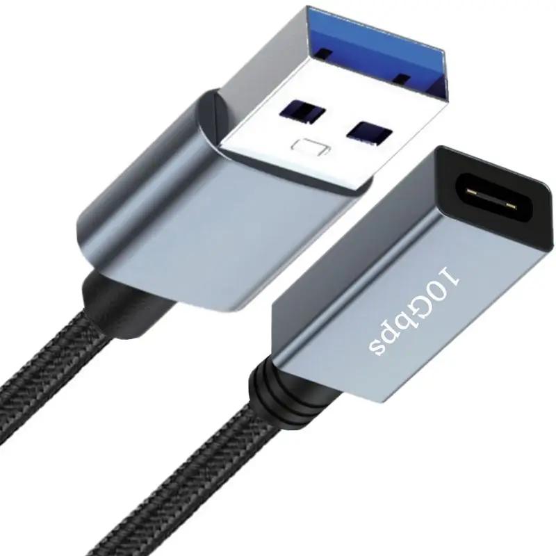 Двусторонний 10 Гбит/с Дата-стрип Чип Кабель для передачи данных USB 3.2 Адаптер-кабель USB Male на Type-C Female Gen2