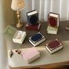 Creative Engagement Ring Case Velvet Jewelry Packaging Small Book Shape Ring Box  Gift Box