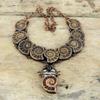 Ammonite Fossil Necklace Electroformed Copper Necklace Adjustable Chain Necklace Mother Of Pearl & Black Onyx Necklace Real Gemstone Jewelry