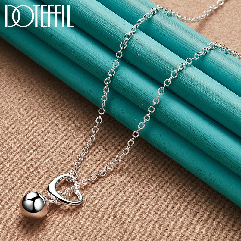 Романтическое Ожерелье Сердца Серебряного Цвета Подарок Красивые Ювелирные Изделия