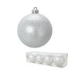 Boules De Noël - Décoration - Argent - Set De 4 - 8 Cm - Effet Métallisé