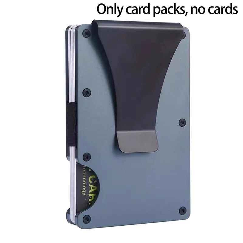 Минималистичный кошелек для мужчин и женщин - Тонкий RFID-кошелек, устойчивый к царапинам, держатель для кредитных карт и зажим для денег, Легко снимаемые деньги