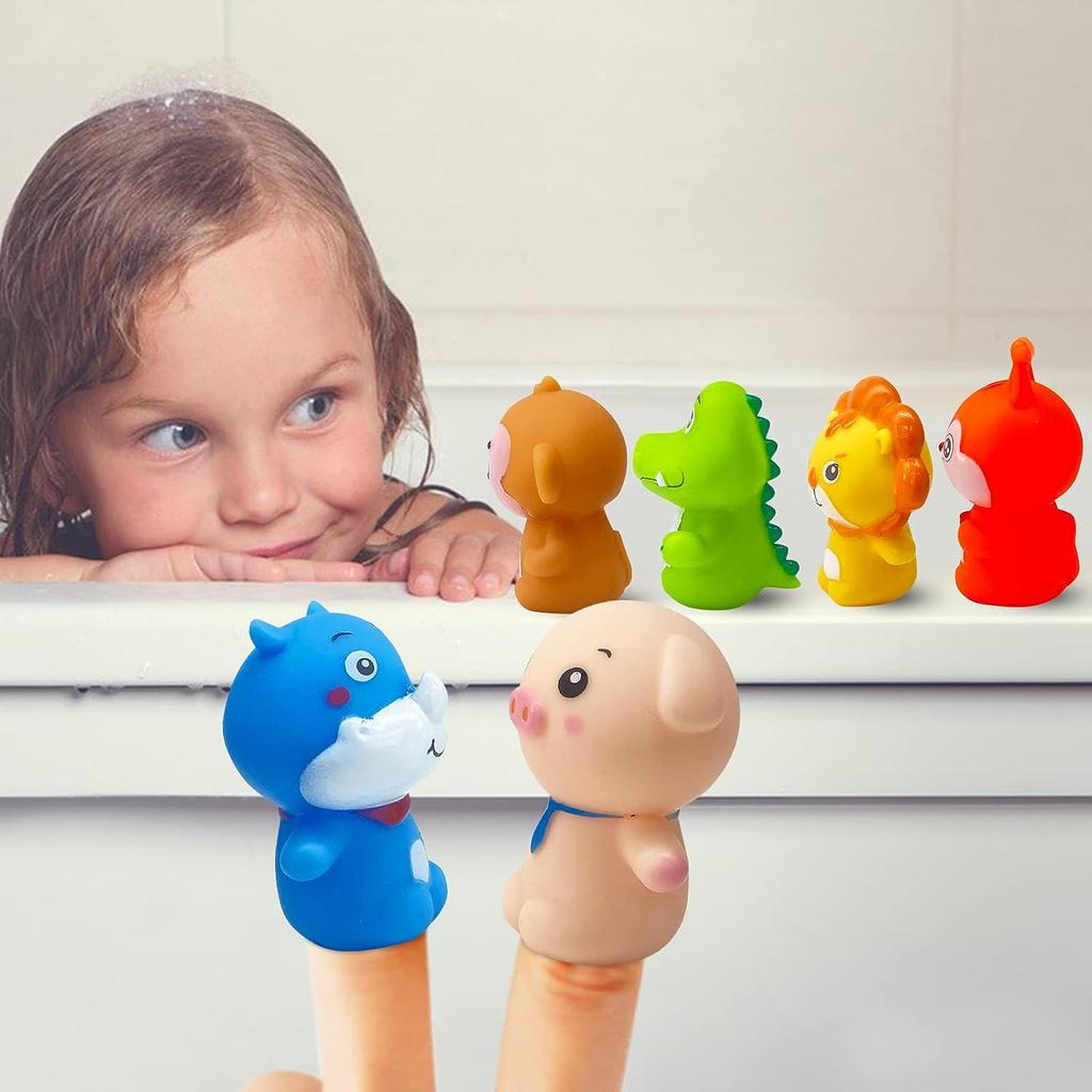 10 шт., маленькие животные, пальчиковые куклы, детские игрушки, мягкие резиновые ручные куклы, пальчики, игрушки для новорожденных, интерактивные развивающие игрушки для детей