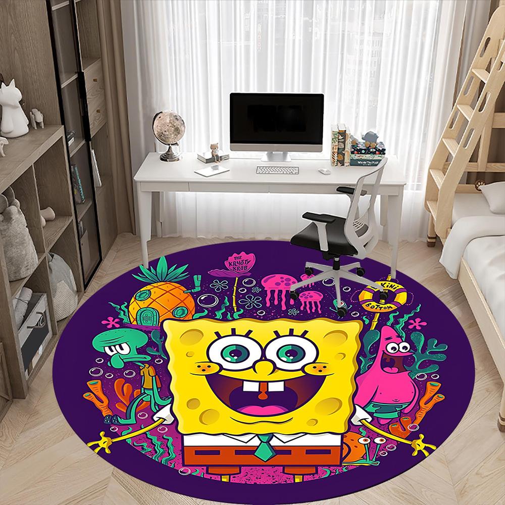 1pc SeaLife Office Round Area Rug, Indoor Mat Suitable For Office, Bedroom Living Room Home Decor, Room Deco, Offic a0928115