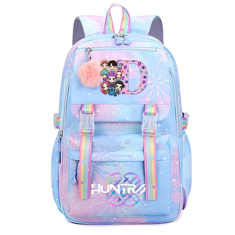 Cute K-Pop Demon Hunters Printed Large Capacity Waterproof Backpack Teenger Student Girl Boy Schoolbag Bookbag Women Large Capacity Travel Bag