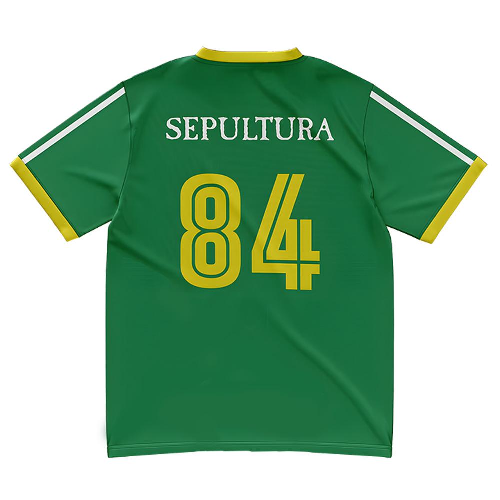 84 Футбольная футболка Sepultura Смертельный металл Футболки Мужские Женские Верхняя футболка Уличная одежда Повседневная футболка Летняя мода Дышащая одежда