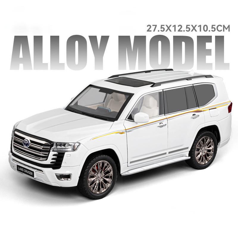 Большой размер 1/18 Toyota Land Cruiser LC300 ZX Металлическая модель автомобиля Diecasts Металлический Внедорожник Модель автомобиля Звук Свет Игрушка для детей Подарок