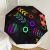 1pc Geometric Shapes Pattern Umbrella with Plastic Handle,Suitable for All Seasons Home Travel Outdoor UmbrellaDD169