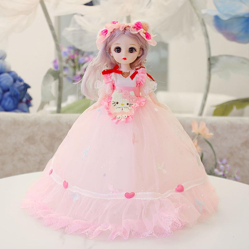 Кукла BJD для девочек, аниме-кукла, 23-суставное подвижное тело с юбкой, головным убором, нарядной игрушкой своими руками