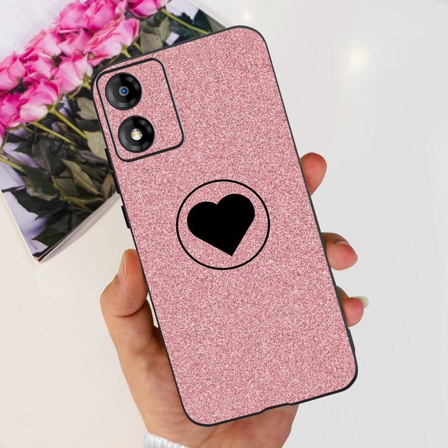 For Motorola Moto E13 Moto G13 Case Matte Black Liquid Silicone Soft Cover Lovely Cat Cartoon Jelly Capas For MotoE13 E 13 G 13