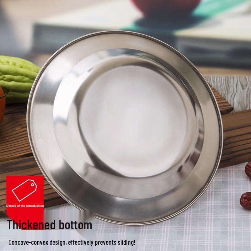 Supercloud 304 Stainless Steel Round Serving Plates