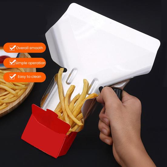 French Fries Shovel Stainless Steel Shovel Ergonomic Popcorn Packaging Handle Special Hamburger