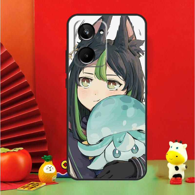 Чехол Genshin Impact Тигнари для Realme 15 Pro GT7 GT6 10 11 12 13 14 Pro Plus C67 C63 C61 C55 C51 C53 C35 C75 C65