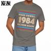 Mens tshirt Cotton Shirt Graphic Summer Men tshirt Make Orwell 1984 Fiction Again Short Sleeve Cotton Oneck Top Tees
