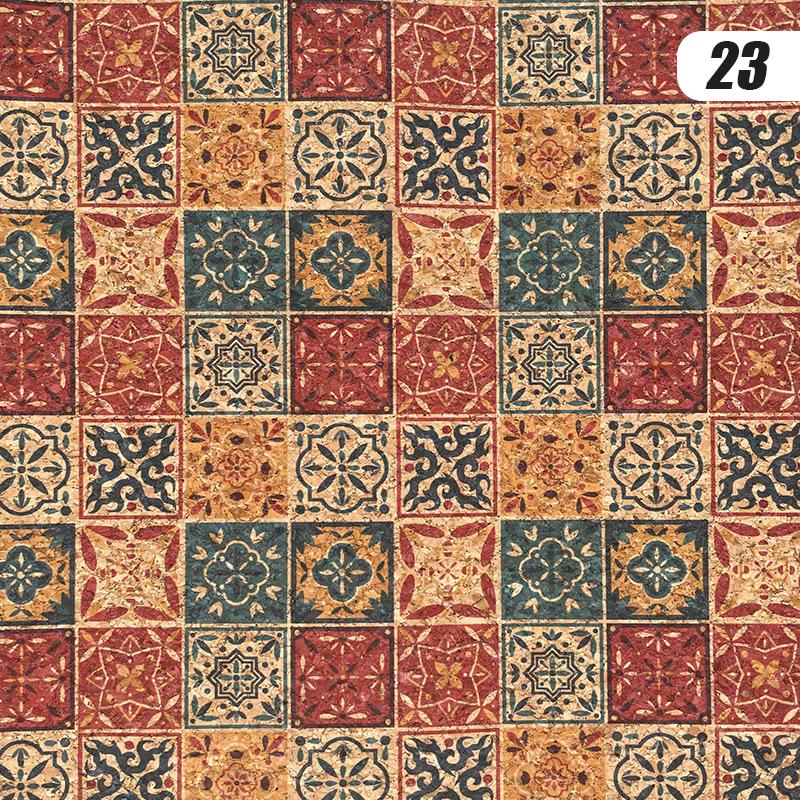 100x135cm Cork Printed Fabric Faux Leather Waterproof Colored Soft Cork Fabric Sofa Car Bag Furniture Decor DIY Sewing Crafts