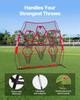 2438.4x2438.4mm Football Trainer Throwing Net, Training Throwing Target Practice Net with 6 Target Pockets, Knotless Net Includes Straps and Portable
