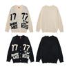 Mens Loose V-Neck Knit Cardigan Streetwear Frayed Letter Sweater Fall